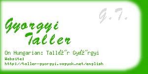 gyorgyi taller business card